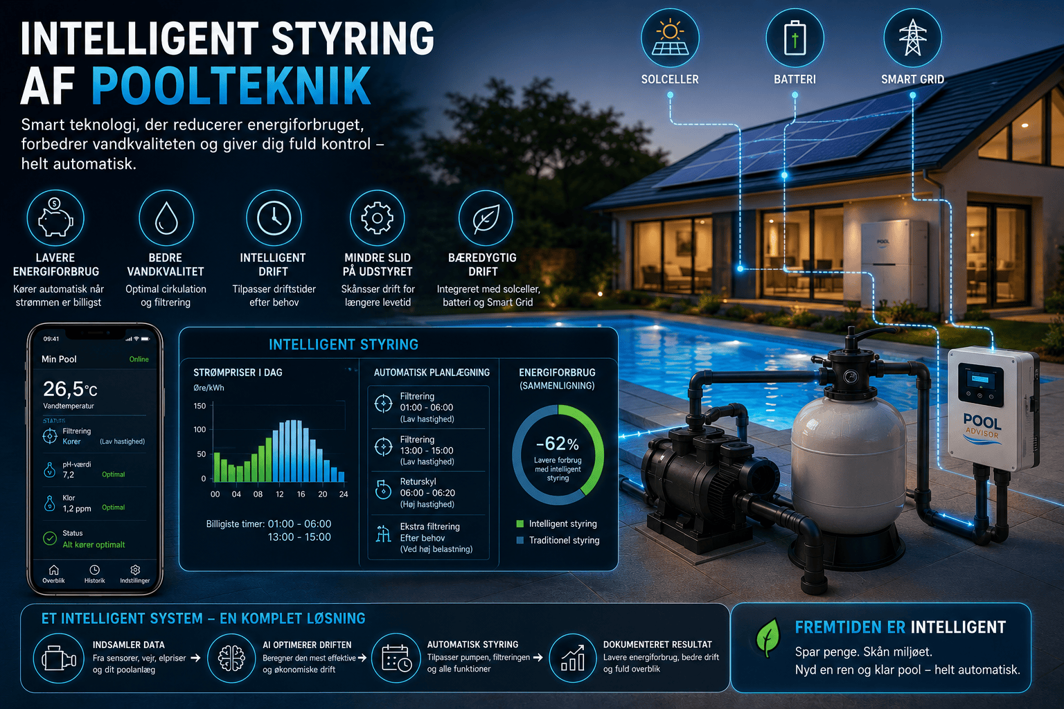 intelligent styring af poolteknik by pool advisor