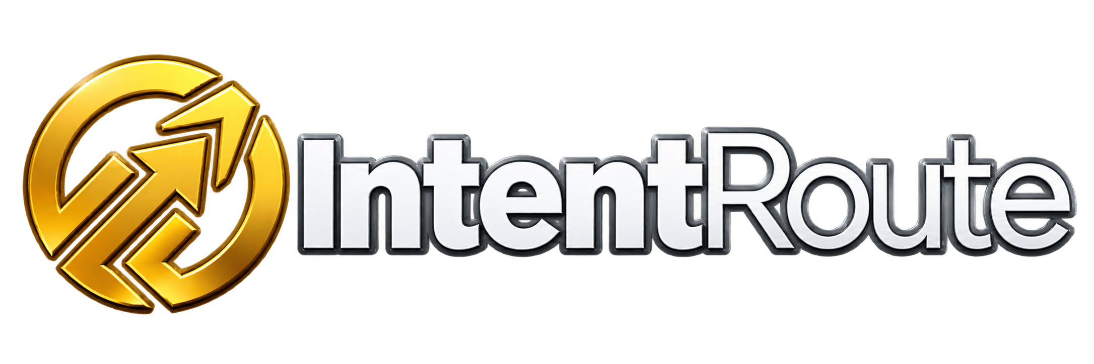 IntentRoute – original gold and silver company logo